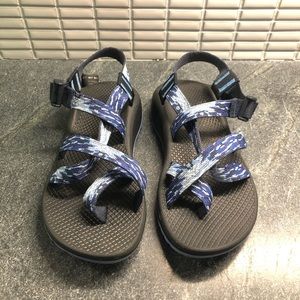 Chaco Z/Cloud Light Blue/White/Dark Blue Sandals